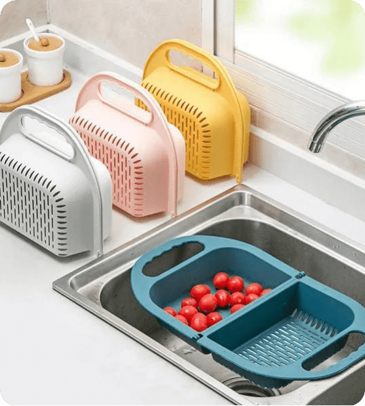Foldable Colander Sink Strainer: 2 Pack