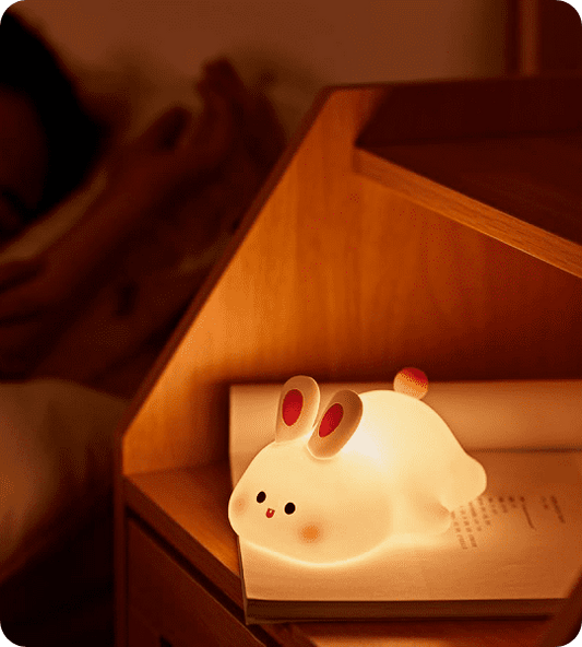 Cute Bunny Night Light – Rechargeable LED Lamp