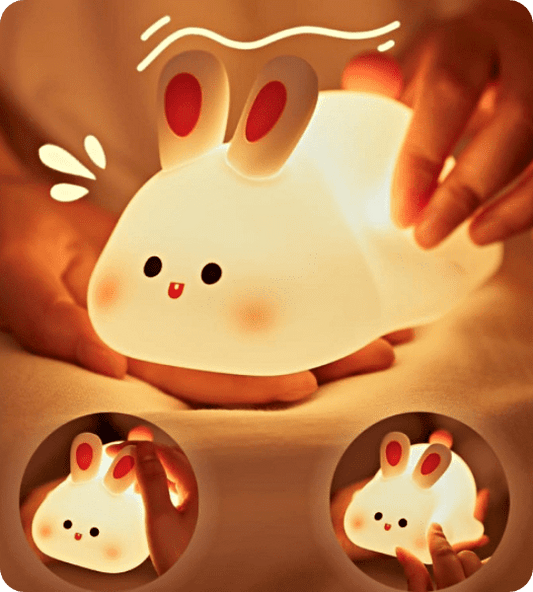 Cute Bunny Night Light – Rechargeable LED Lamp