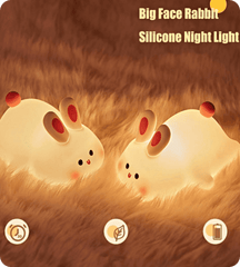 Cute Bunny Night Light – Rechargeable LED Lamp