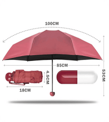 Compact Mini Umbrella with Capsule Case