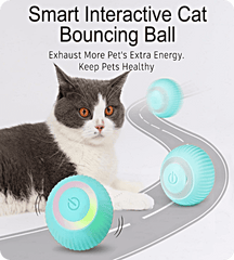 Interactive Rechargeable LED Cat Toy Ball, Multicolor