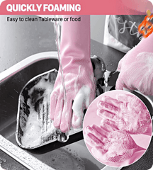 Silicone Dishwashing Gloves for Kitchen Cleaning