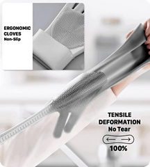 Silicone Dishwashing Gloves for Kitchen Cleaning