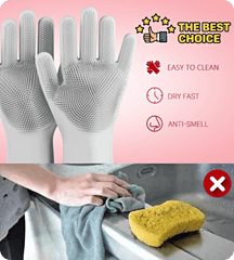 Silicone Dishwashing Gloves for Kitchen Cleaning