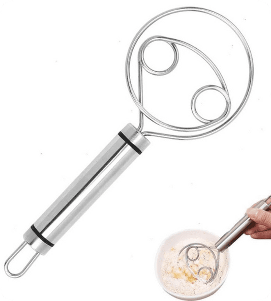 Stainless Steel Dough Whisk Non-Slip Bread Tool