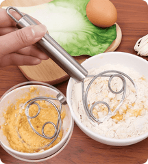 Stainless Steel Dough Whisk Non-Slip Bread Tool