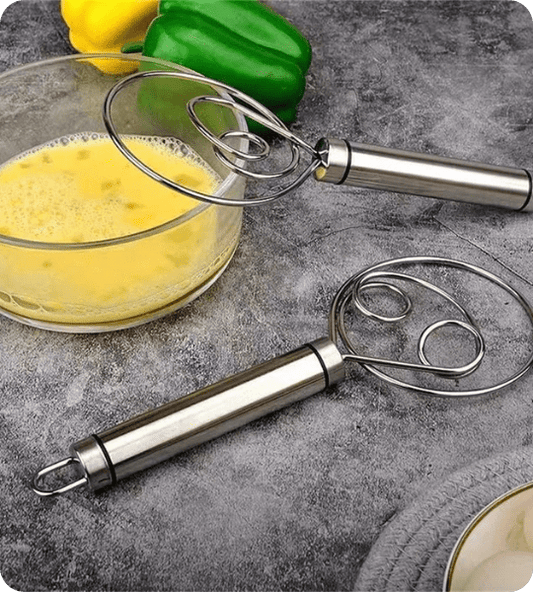 Stainless Steel Dough Whisk Non-Slip Bread Tool