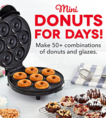 Mini Donut Maker: 7 Donuts, Non-Stick