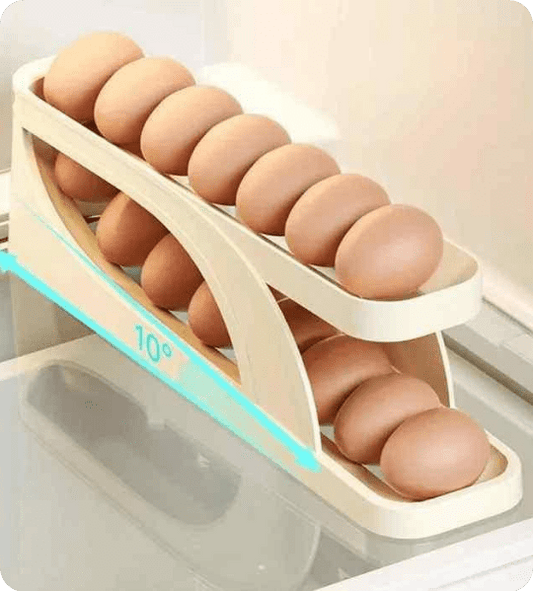 Rolling Egg Holder Space Saving Display Rack