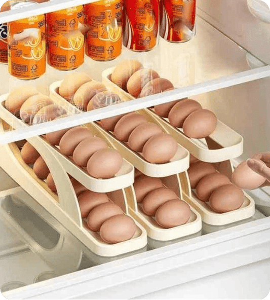 Rolling Egg Holder Space Saving Display Rack