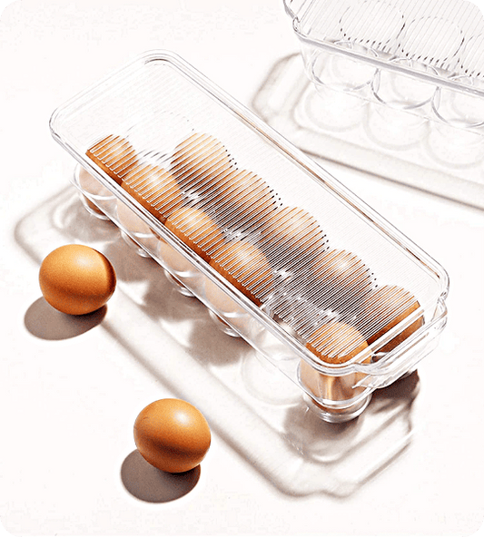 Egg Storage Box with Lid & Handles