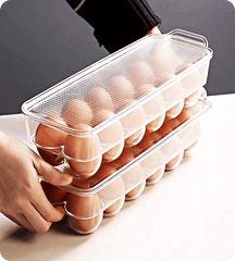 Egg Storage Box with Lid & Handles