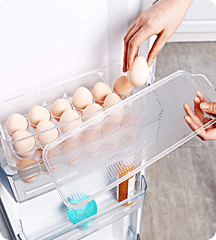 Egg Storage Box with Lid & Handles