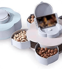 5 Compartments Flower Candy Rotating Serving Set