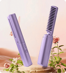 Portable Cordless Mini Hair Straightener Hot Comb