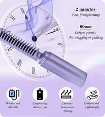 Portable Cordless Mini Hair Straightener Hot Comb