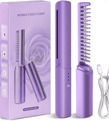 Portable Cordless Mini Hair Straightener Hot Comb