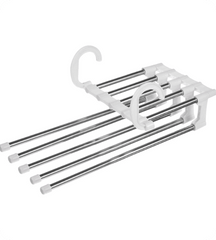 5-in-1 Stainless Steel Wardrobe Pant Rack Hanger