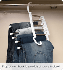 5-in-1 Stainless Steel Wardrobe Pant Rack Hanger