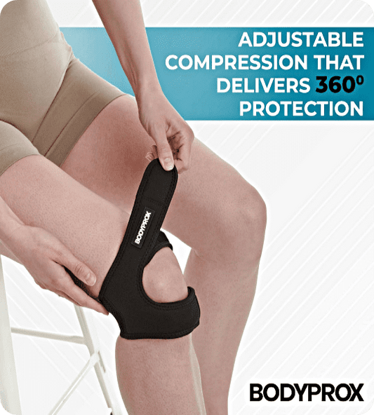 Knee Pain Relief Adjustable Neoprene Knee Strap (Pack of 2)