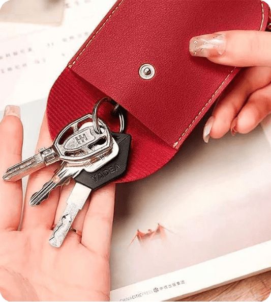 PU Leather Pull-Out Classy Car Key Case (2-Pack)