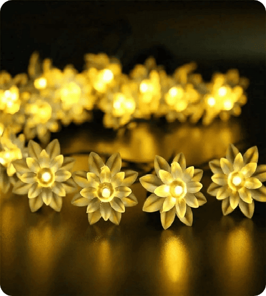 16 Led Lotus Flower Decoration Lights, 3 Meters