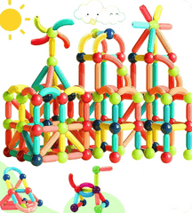 Magnetic Building Sticks Blocks Toy Play Set (32 Pcs)