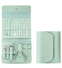 Unisex Manicure Kit with Leather Pouch