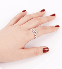 Couples Exclusive Silver Plated Hug Rings (Pack of 2)