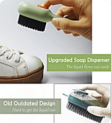 Liquid Shoe Brush with Dispenser & Cartridge