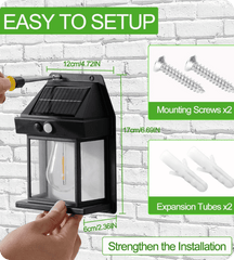 Wireless Solar Wall Lantern with Motion Sensor