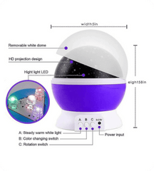 360 Degree Rotating Moon Night Light Projector (Multipurpose)