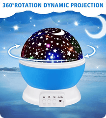 360 Degree Rotating Moon Night Light Projector (Multipurpose)