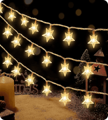 Waterproof LED Star Fairy Lights, Indoor-Outdoor Decor