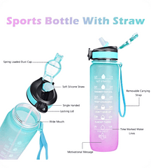 32 OZ Plastic Water Bottle with Straw