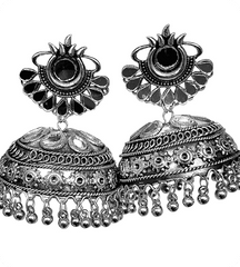 Classic Silver Jhumkas for Timeless Elegance in Women