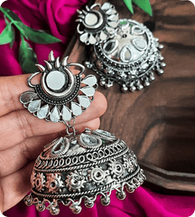 Classic Silver Jhumkas for Timeless Elegance in Women