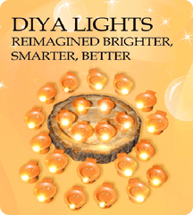 EcoGlow Water Sensor Diya with Shankarji Pind