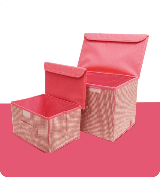 Foldable Woven Storage Box Organizer